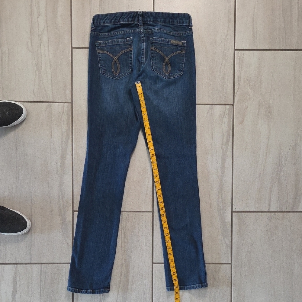 Vintage Y2K Calvin Klein Women's Dark Blue Straight Jeans Size 27/4 One Owner - Picture 3 of 3